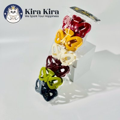 ตัวหนีบผม ลายผีเสื้อฉลุ สีคลาสสิค (6 ชิ้น)