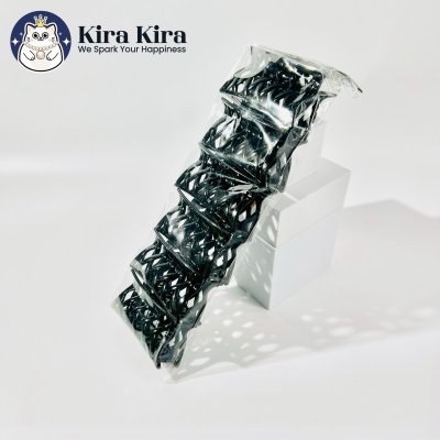 ตัวหนีบผม ลายตาข่ายฉลุ สีดำ (6 ชิ้น)