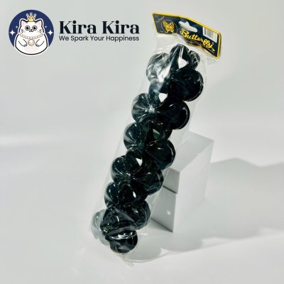 ตัวหนีบผม ลายโบว์กลม สีดำ (6 ชิ้น)