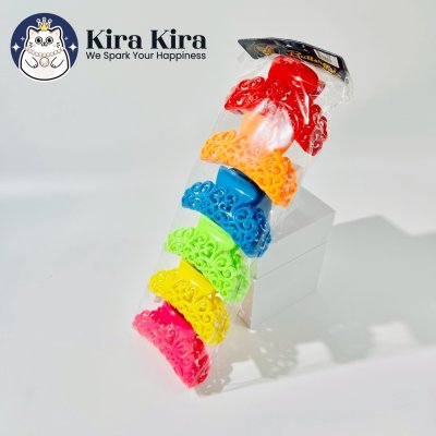 ตัวหนีบผม ลายไทย สีสด (6 ชิ้น)