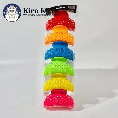 ตัวหนีบผม ลายไทย สีสด (6 ชิ้น)