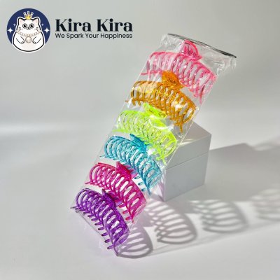 ตัวหนีบผม ลอนใหญ่ สีใส (6 ชิ้น)