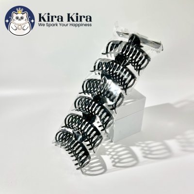 ตัวหนีบผม ลอนใหญ่ สีดำ (6 ชิ้น)