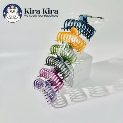 ตัวหนีบผม ลอนใหญ่ สีวุ้น (6 ชิ้น)