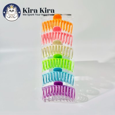 ตัวหนีบผม ลอนใหญ่ สีหวาน (6 ชิ้น)