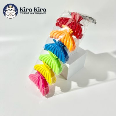 ตัวหนีบผม ลายหอย สีสด (6 ชิ้น)