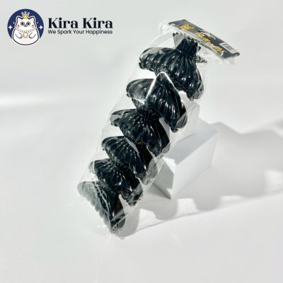 ตัวหนีบผม ลายหอย สีดำ (6 ชิ้น)