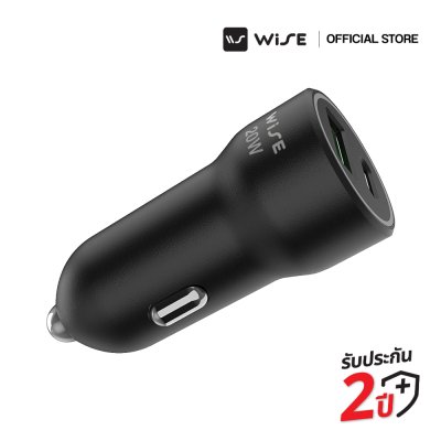 WISE Wireless Car Charger 20W หัวชาร์จในรถ 2 พอร์ตชาร์จ รองรับชาร์จเร็ว PD