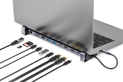 WISE USB C Docking 10 ports w/stand