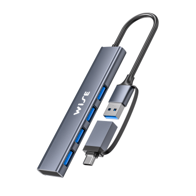 WISE USB-C and USB-A to 4-Port USB HUB