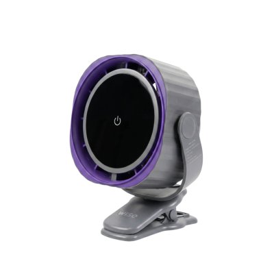 WiSE Clip Fan พัดลมหนีบพกพา ตั้งโต๊ะ ปรับมุม จอ LED ปรับ 120 ระดับ
