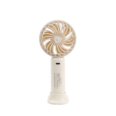 WiSE Handy Fan พัดลมมือถือ แบบพกพา พร้อมฐานวางตั้งโต๊ะ จอ LED ปรับได้ 6 ระดับ