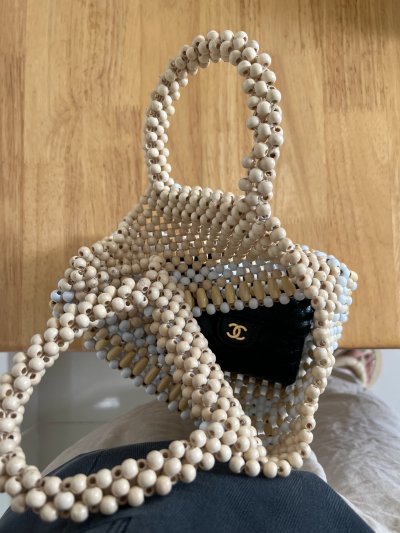 WOODEN BEAD BAG