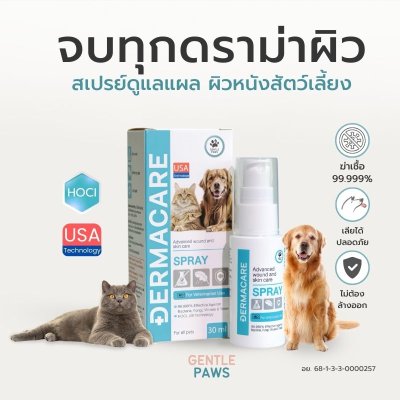 สเปรย์ดูแลแผลและผิวหนังสัตว์เลี้ยง