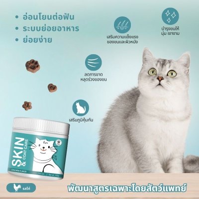 ขนมแมว สูตรบำรุงผิวหนังและขน