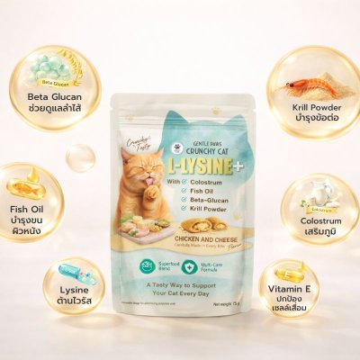 Crunchy cat Immune+ L-Lysine
