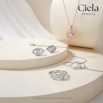ต่างหูเพชร The Eye เสริมดวง ปกป้อง เพชร Lab Grown l Ciela Jewelry