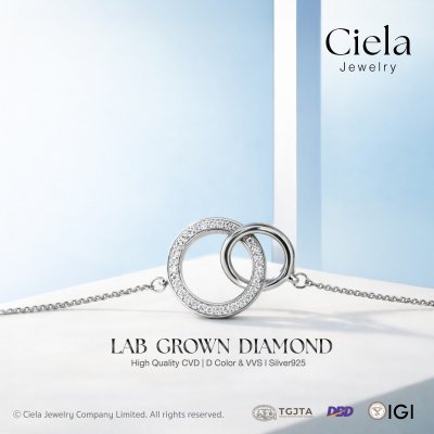 สร้อยข้อมือเพชร The Circle เสริมความ ความสมบูรณ์ เพชร Lab Grown l Ciela Jewelry
