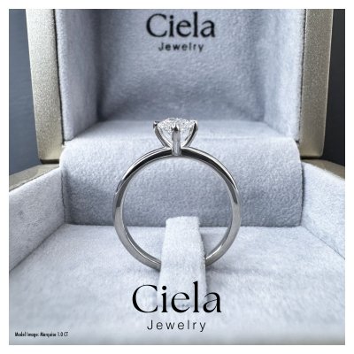แหวนเพชรเม็ดเดี่ยวทรงมาคีร์ Classic Marquise Solitaire