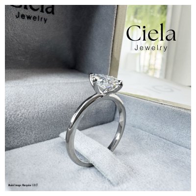 แหวนเพชรเม็ดเดี่ยวทรงมาคีร์ Classic Marquise Solitaire