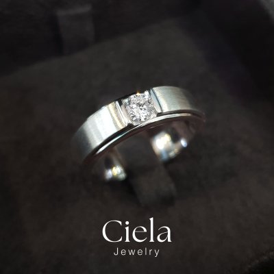 แหวนผู้ชายเพชรเม็ดกลาง Men Solitaire Ring