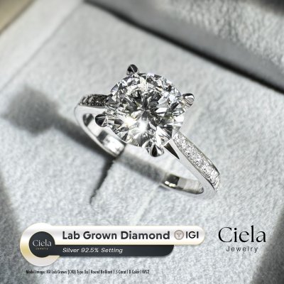 แหวนเพชรเม็ดเดี่ยว Classic Cathedral Diamond Ring