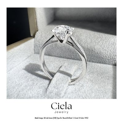 แหวนเพชรเม็ดเดี่ยว Classic Cathedral Diamond Ring
