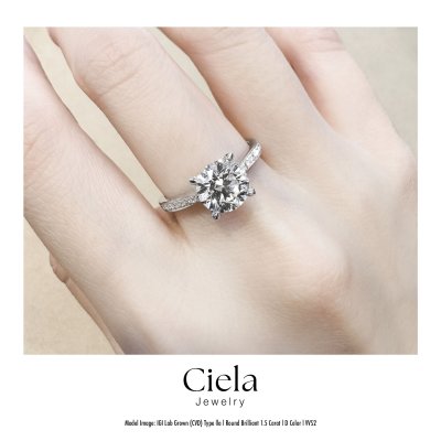 แหวนเพชรเม็ดเดี่ยว Classic Cathedral Diamond Ring