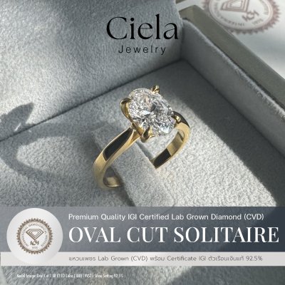 oval solitaire diamond ring