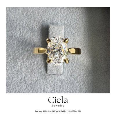 แหวนเพชรเม็ดเดี่ยว Classic Oval Solitaire