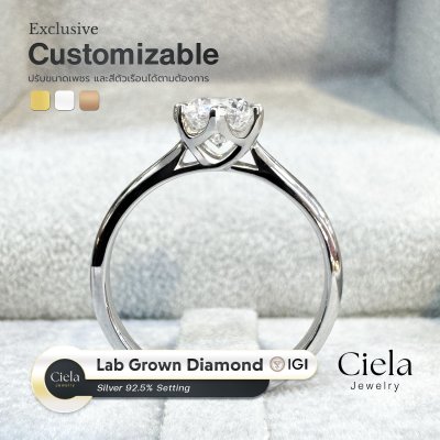 แหวนเพชรเม็ดเดี่ยว Classic Six-Prong Heart Solitaire
