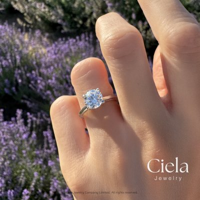 แหวนเพชรเม็ดเดี่ยว Hidden Pave Solitaire