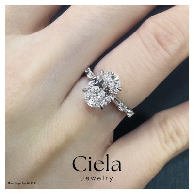 แหวนเพชรเม็ดเดี่ยว Oval Knife-edge Solitaire