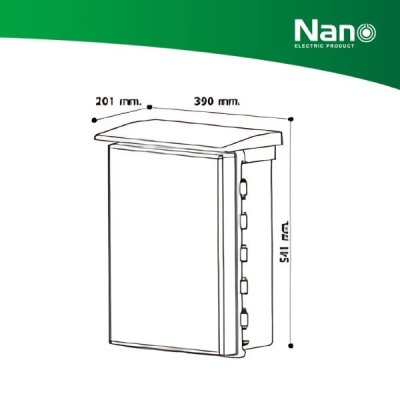 NANO ตู้กันฝน NANO PLUS ขนาด 15"x21"x8" สีขาว (1 ชิ้น/กล่อง) รุ่น 104W-NNP