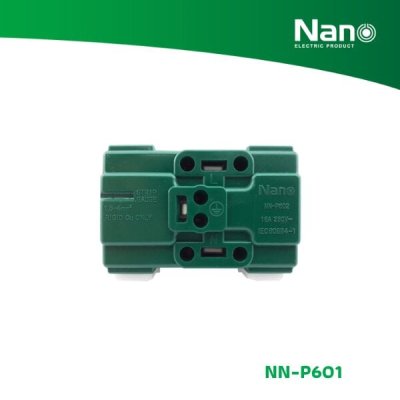 NANO เต้ารับคู่มีกราวน์ 16A 250V ขนาด 3 ช่อง Classic series สีขาว (1 ชิ้น/กล่อง, 10 ชิ้น/กล่อง) รุ่น NN-P601 NANO เต้ารับคู่มีกราวน์ 16A 250V ขนาด 3 ช่อง Classic series สีขาว (1 ชิ้น/กล่อง, 10 ชิ้น/กล่อง) รุ่น NN-P601
