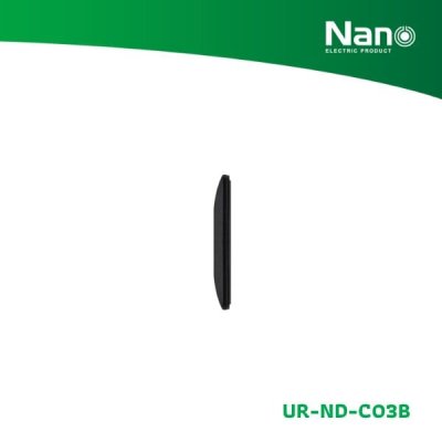 NANO แผงหน้ากากขอบมน ขนาด 3 ช่อง Nordic series สีดำ (1 ชิ้น/กล่อง) รุ่น UR-ND-C03B