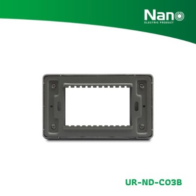 NANO แผงหน้ากากขอบมน ขนาด 3 ช่อง Nordic series สีดำ (1 ชิ้น/กล่อง) รุ่น UR-ND-C03B