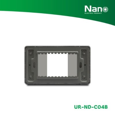 NANO แผงหน้ากากขอบมน ขนาด 1.5 ช่อง Nordic series สีดำ (1 ชิ้น/กล่อง) รุ่น UR-ND-C04B