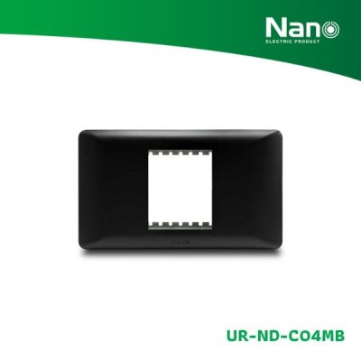 NANO แผงหน้ากากขอบมน ขนาด 1.5 ช่อง Nordic series สีดำด้าน (1 ชิ้น/กล่อง) รุ่น UR-ND-C04MB