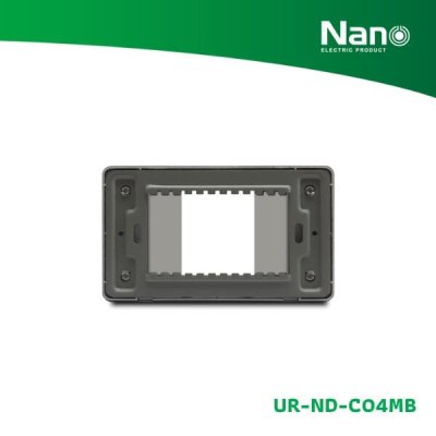 NANO แผงหน้ากากขอบมน ขนาด 1.5 ช่อง Nordic series สีดำด้าน (1 ชิ้น/กล่อง) รุ่น UR-ND-C04MB