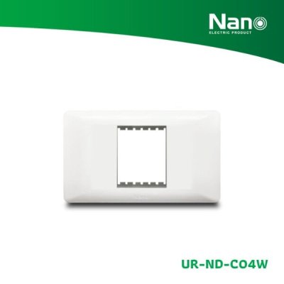 NANO แผงหน้ากากขอบมน ขนาด 1.5 ช่อง Nordic series สีขาว (1 ชิ้น/กล่อง) รุ่น UR-ND-C04W
