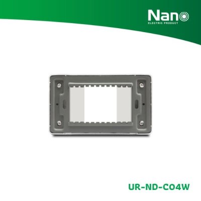 NANO แผงหน้ากากขอบมน ขนาด 1.5 ช่อง Nordic series สีขาว (1 ชิ้น/กล่อง) รุ่น UR-ND-C04W