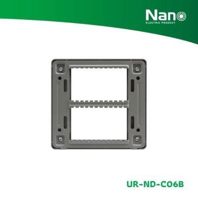 NANO แผงหน้ากากขอบมน ขนาด 6 ช่อง Nordic series สีดำ (1 ชิ้น/กล่อง) รุ่น UR-ND-C06B