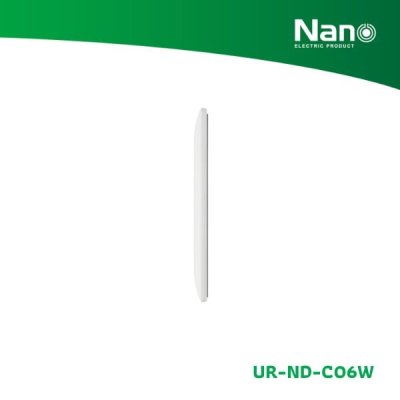 NANO แผงหน้ากากขอบมน ขนาด 6 ช่อง Nordic series สีขาว (1 ชิ้น/กล่อง) รุ่น UR-ND-C06W