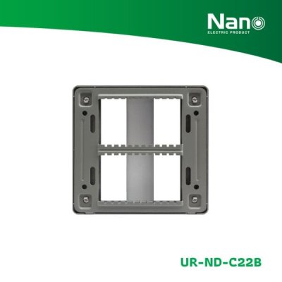 NANO แผงหน้ากากขอบมน ขนาด 4 ช่อง Nordic series สีดำ (1 ชิ้น/กล่อง) รุ่น UR-ND-C22B