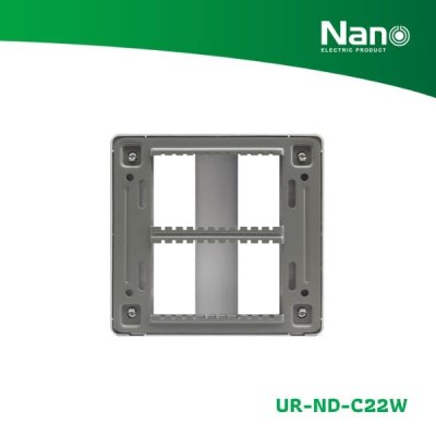 NANO แผงหน้ากากขอบมน ขนาด 4 ช่อง Nordic series สีขาว (1 ชิ้น/กล่อง) รุ่น UR-ND-C22W