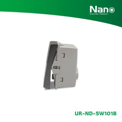 NANO สวิทซ์ 1 ทาง 16A 250V ขนาด 1 ช่อง Nordic series สีดำ (1 ชิ้น/กล่อง) รุ่น UR-ND-SW101B