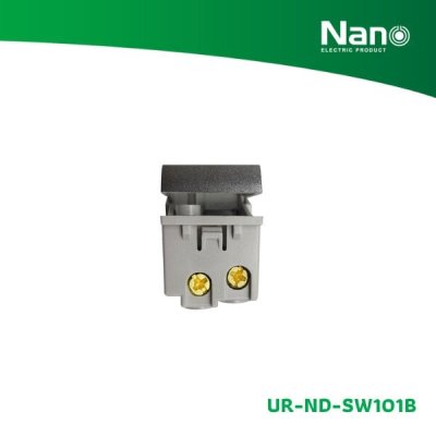 NANO สวิทซ์ 1 ทาง 16A 250V ขนาด 1 ช่อง Nordic series สีดำ (1 ชิ้น/กล่อง) รุ่น UR-ND-SW101B