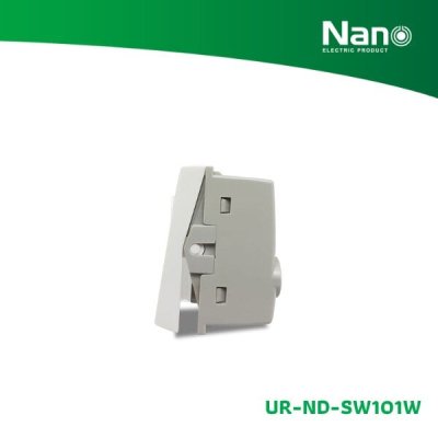NANO สวิทซ์ 1 ทาง 16A 250V ขนาด 1 ช่อง Nordic series สีขาว (1 ชิ้น/กล่อง) รุ่น UR-ND-SW101W