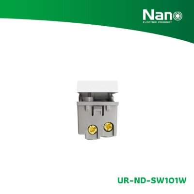 NANO สวิทซ์ 1 ทาง 16A 250V ขนาด 1 ช่อง Nordic series สีขาว (1 ชิ้น/กล่อง) รุ่น UR-ND-SW101W
